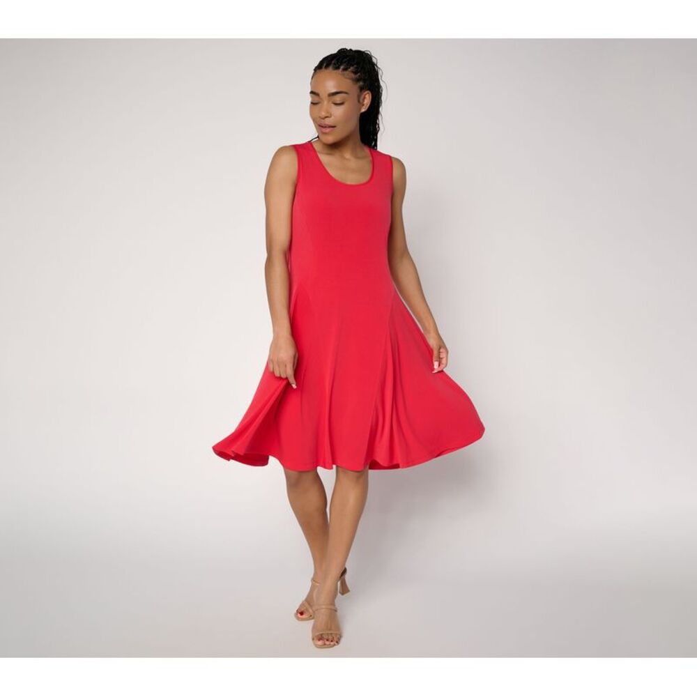 Susan Graver Women's Dress Sz S Make Your Selection: Liquid Knit Red A728334